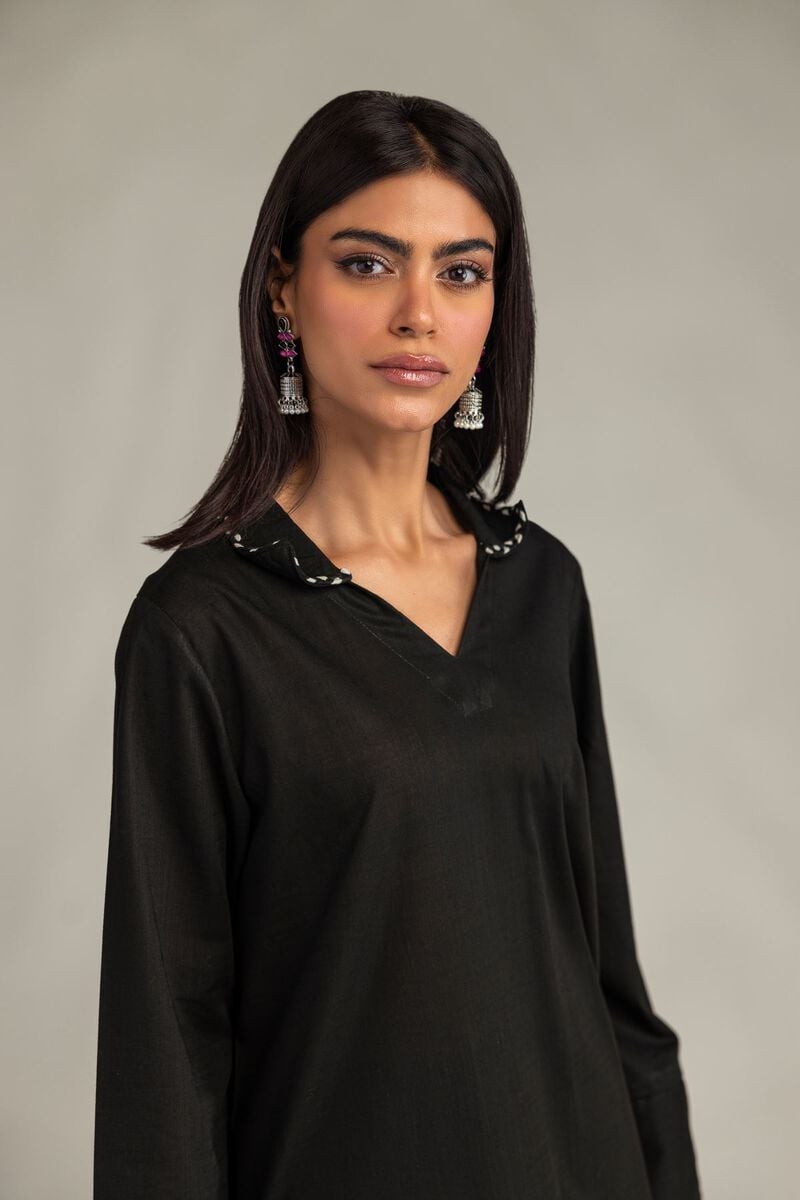 Long Black Kurta