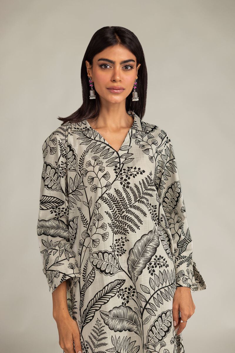 V-Neck Longline Kurta