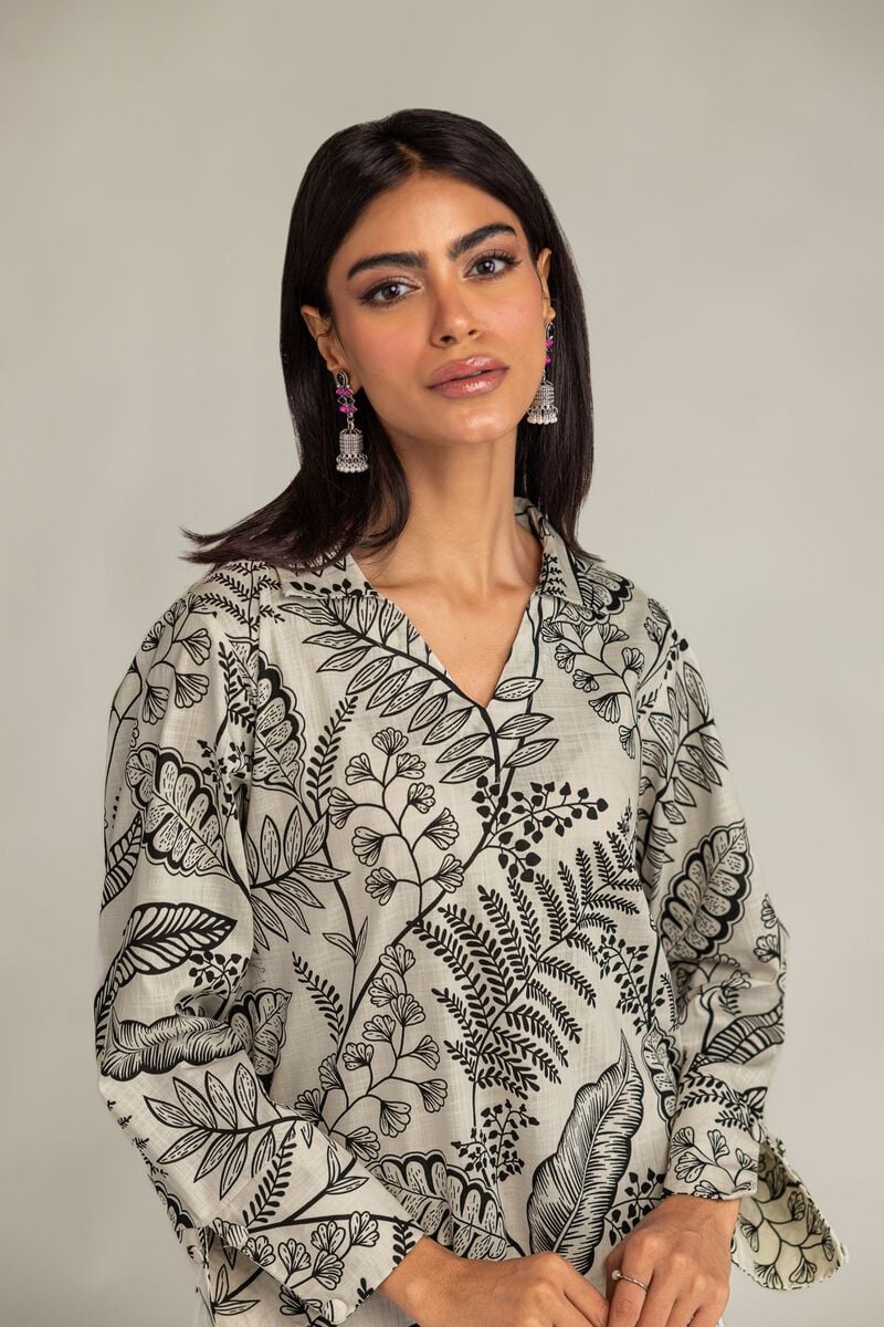 V-Neck Longline Kurta