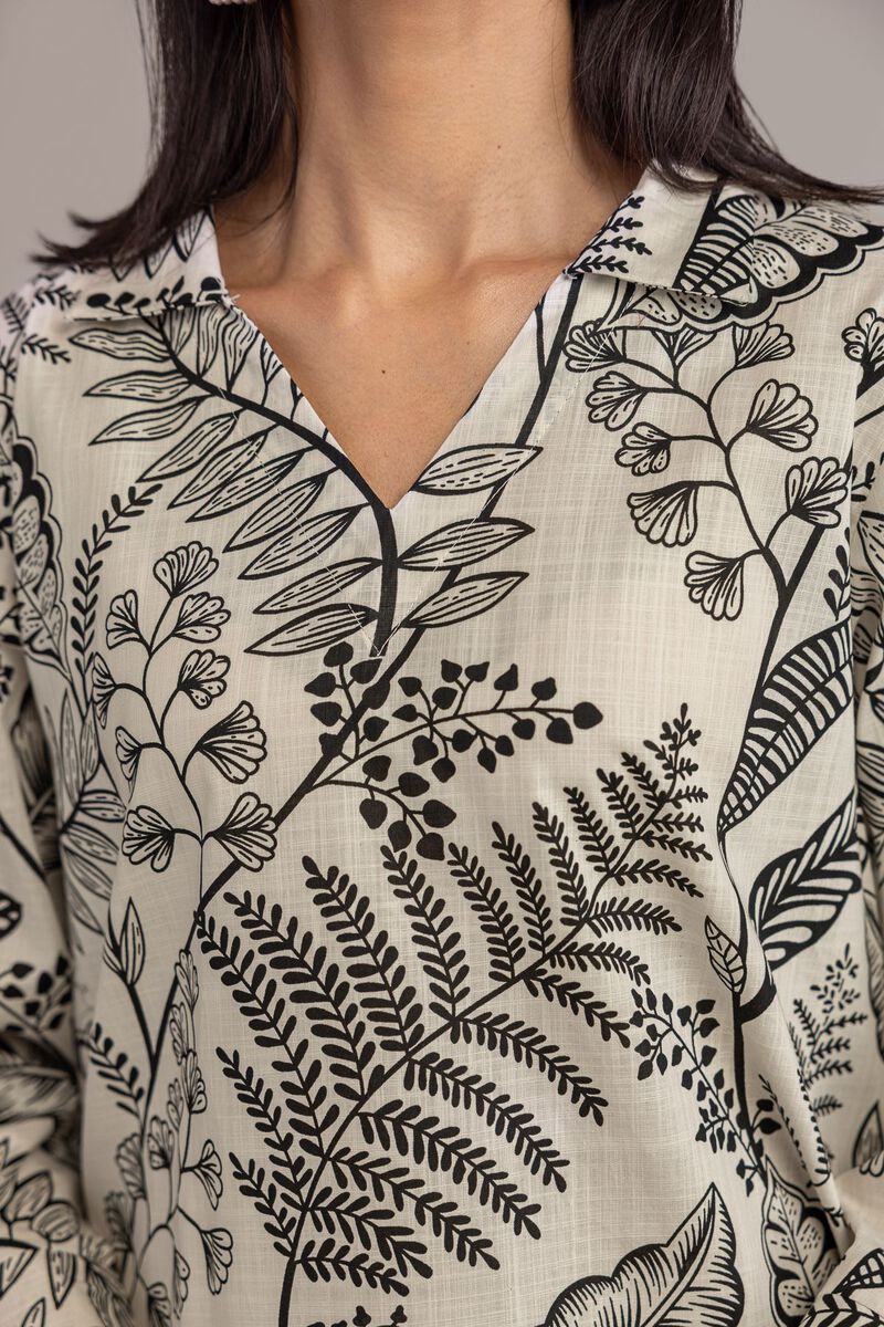 V-Neck Longline Kurta