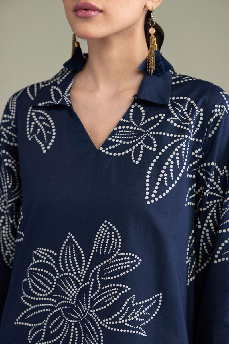 Navy Longline Kurta