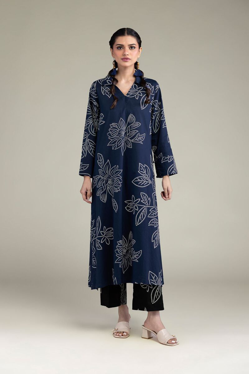 Navy Longline Kurta