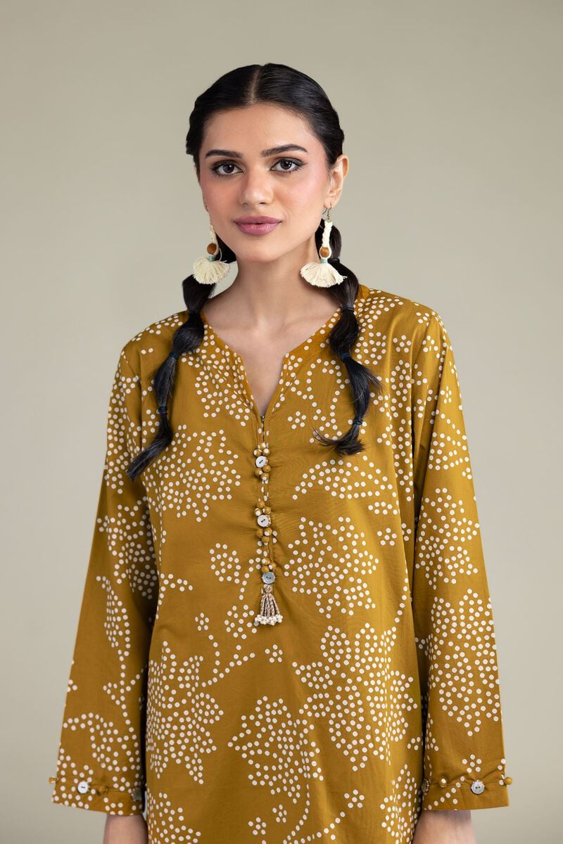 Floral Mustard Kurta