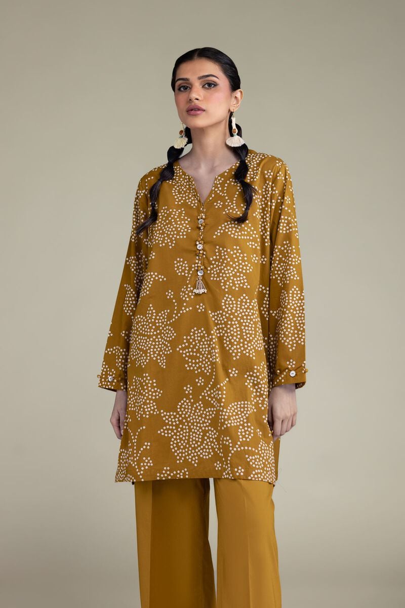 Floral Mustard Kurta