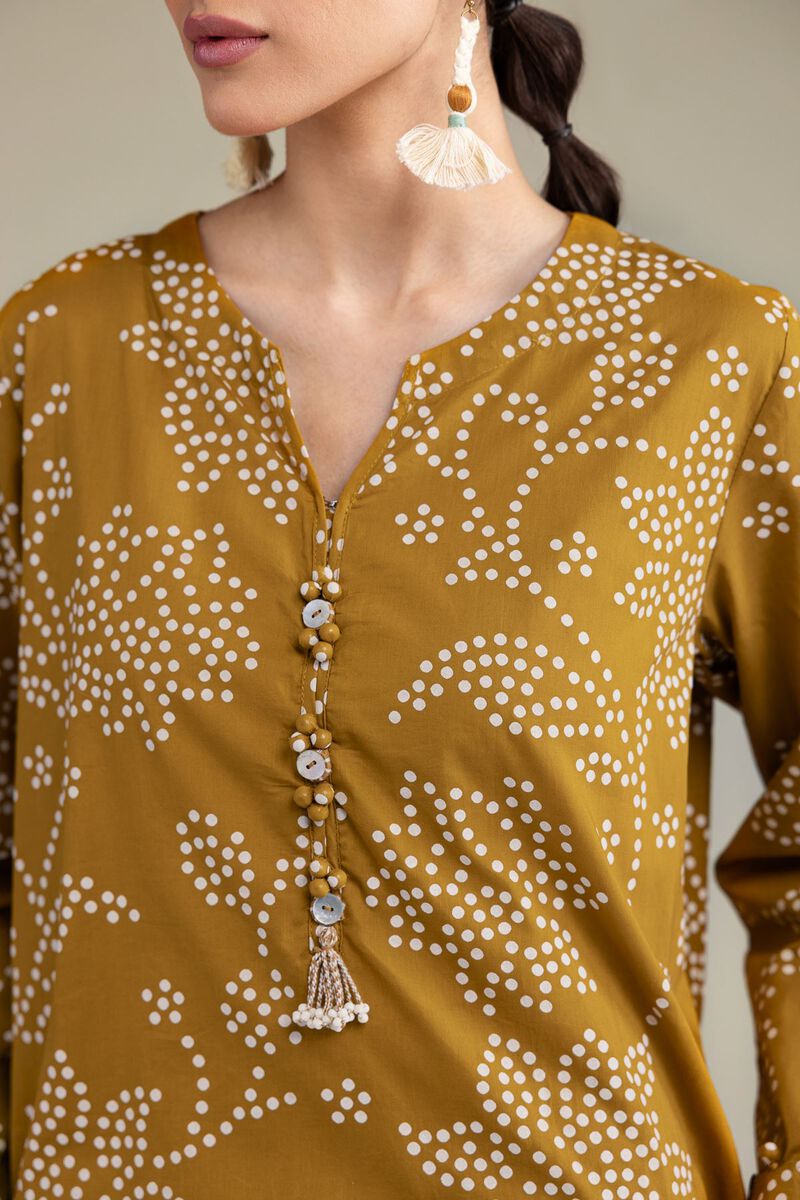 Floral Mustard Kurta