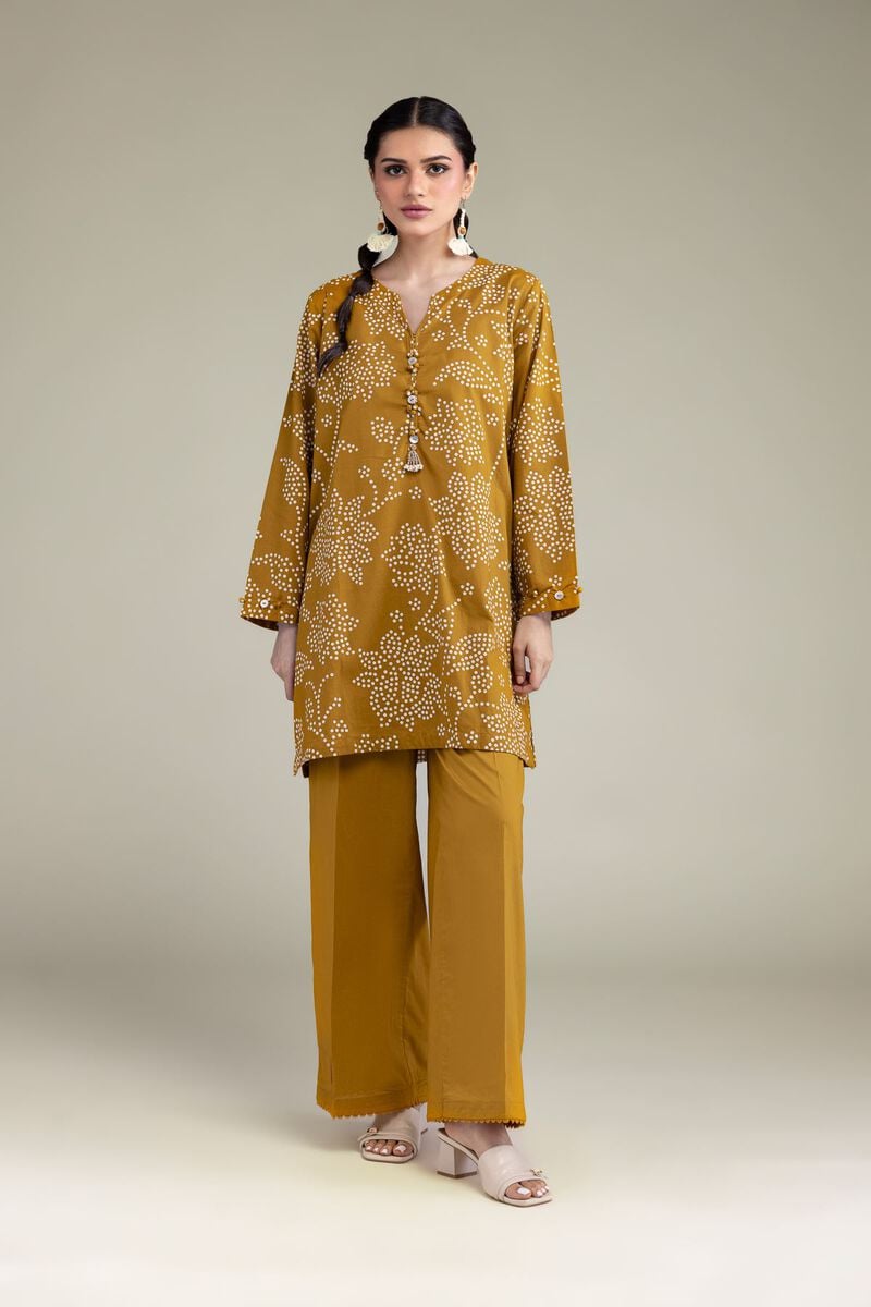 Floral Mustard Kurta