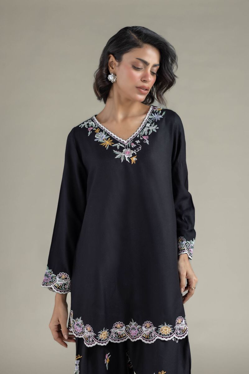 Floral V-Neck Kurta