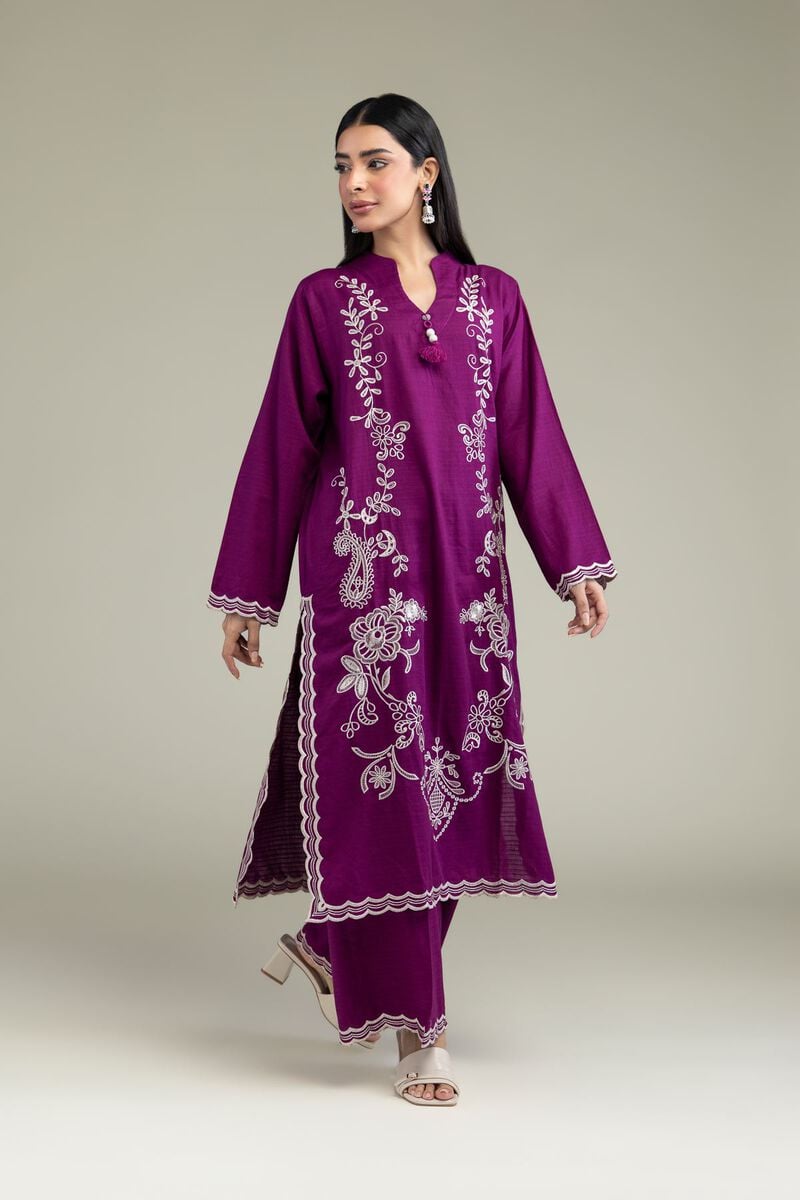 Purple Cotton Pants