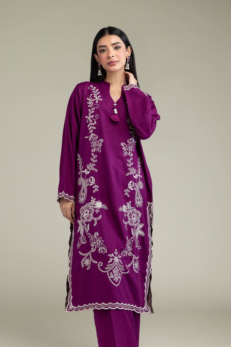 Purple Cotton Pants