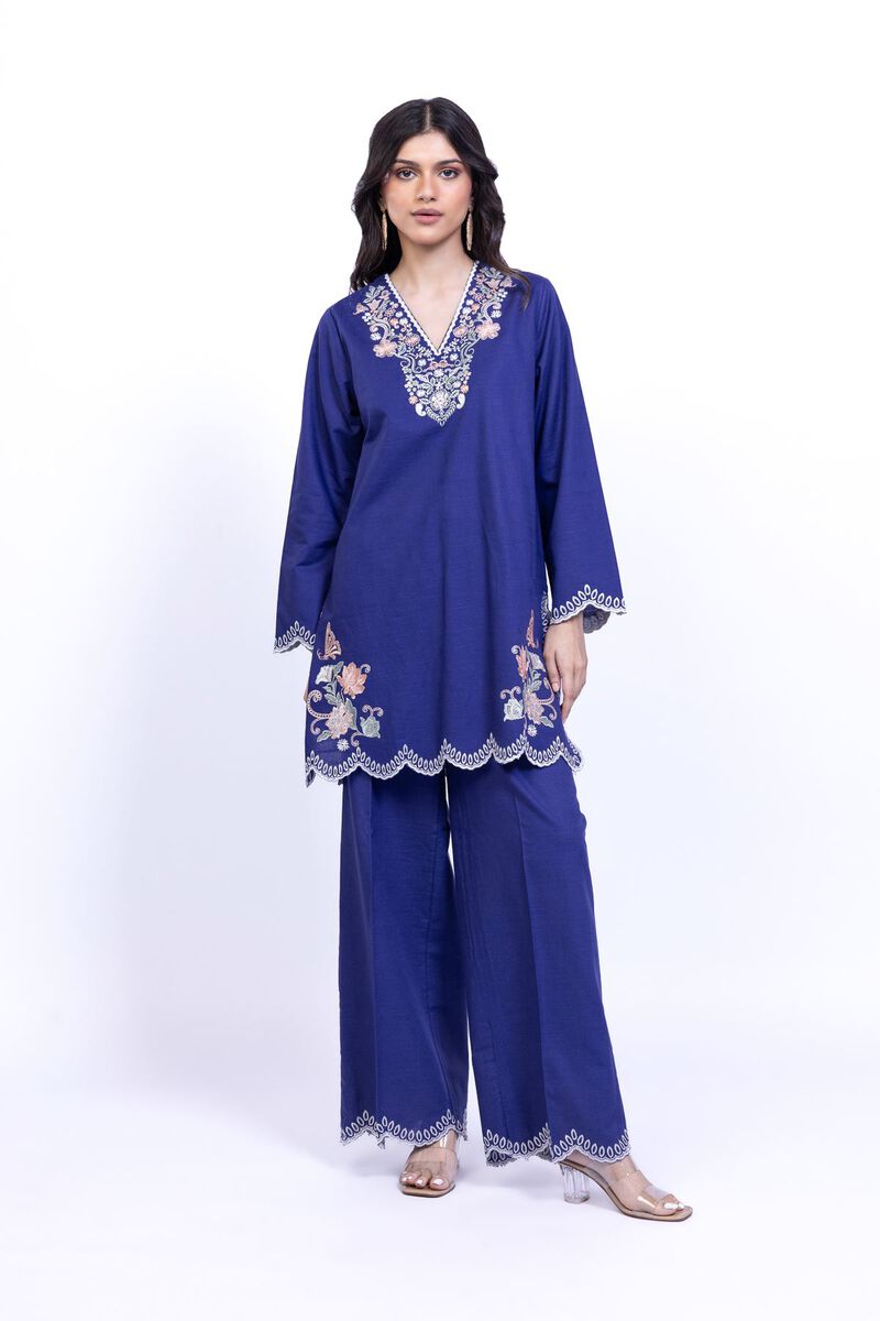 Floral V-Neck Kurta