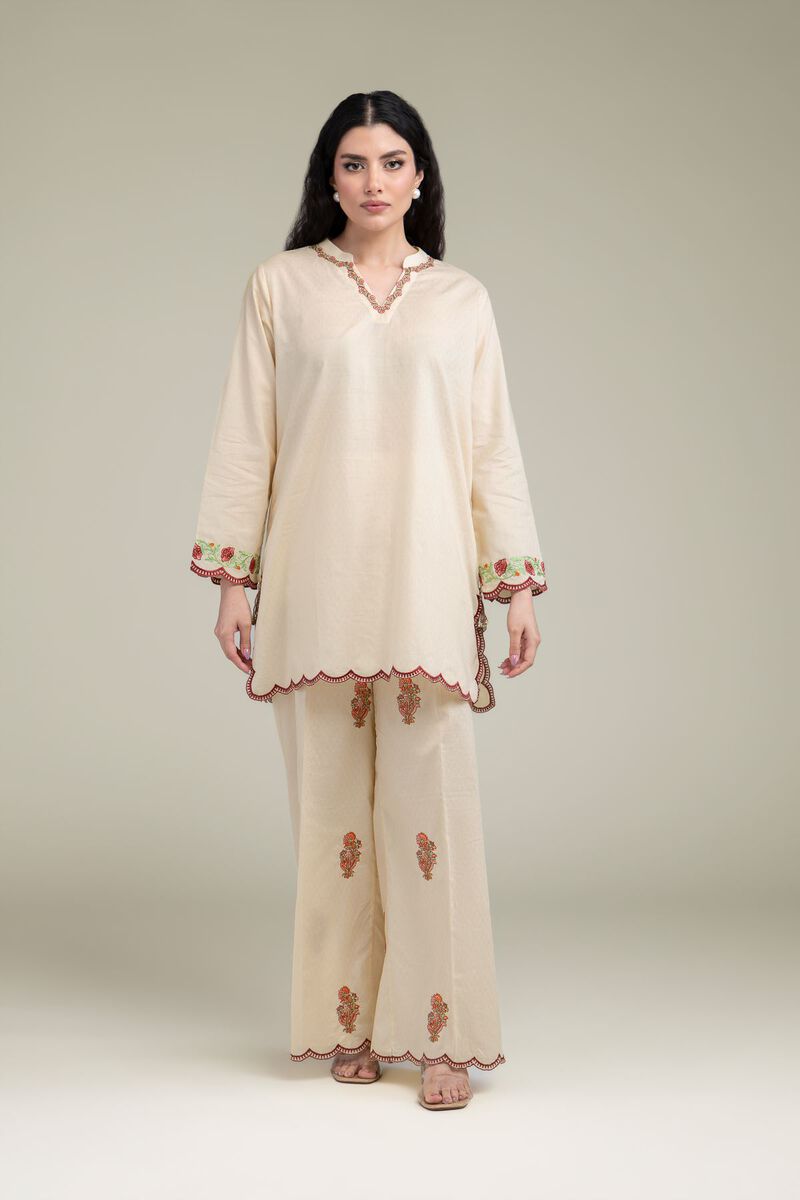 Beige Cotton Pants