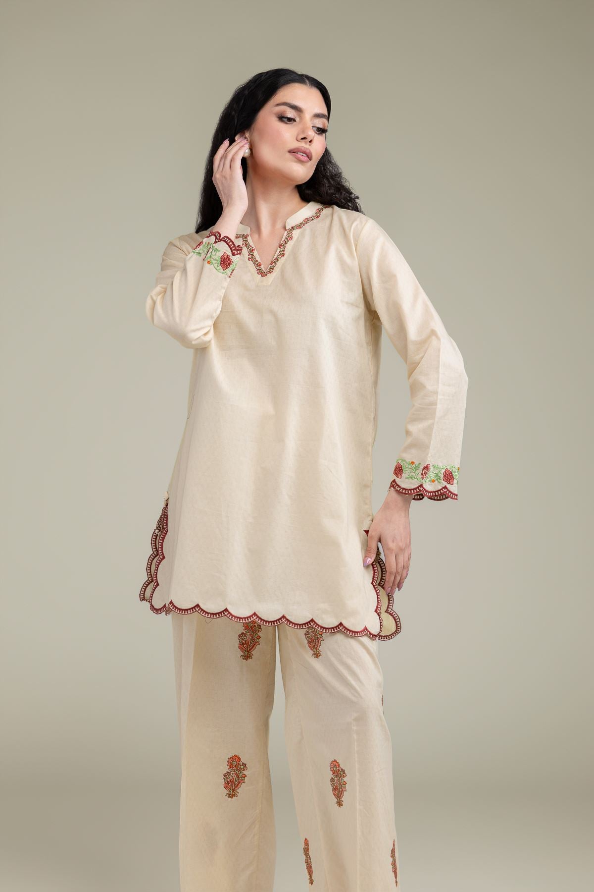 Floral Cotton Kurta