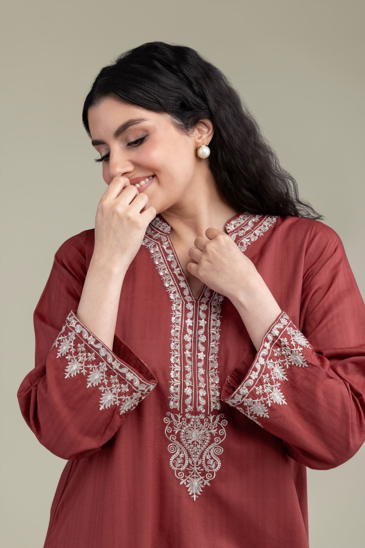 Longline V-Neck Kurta