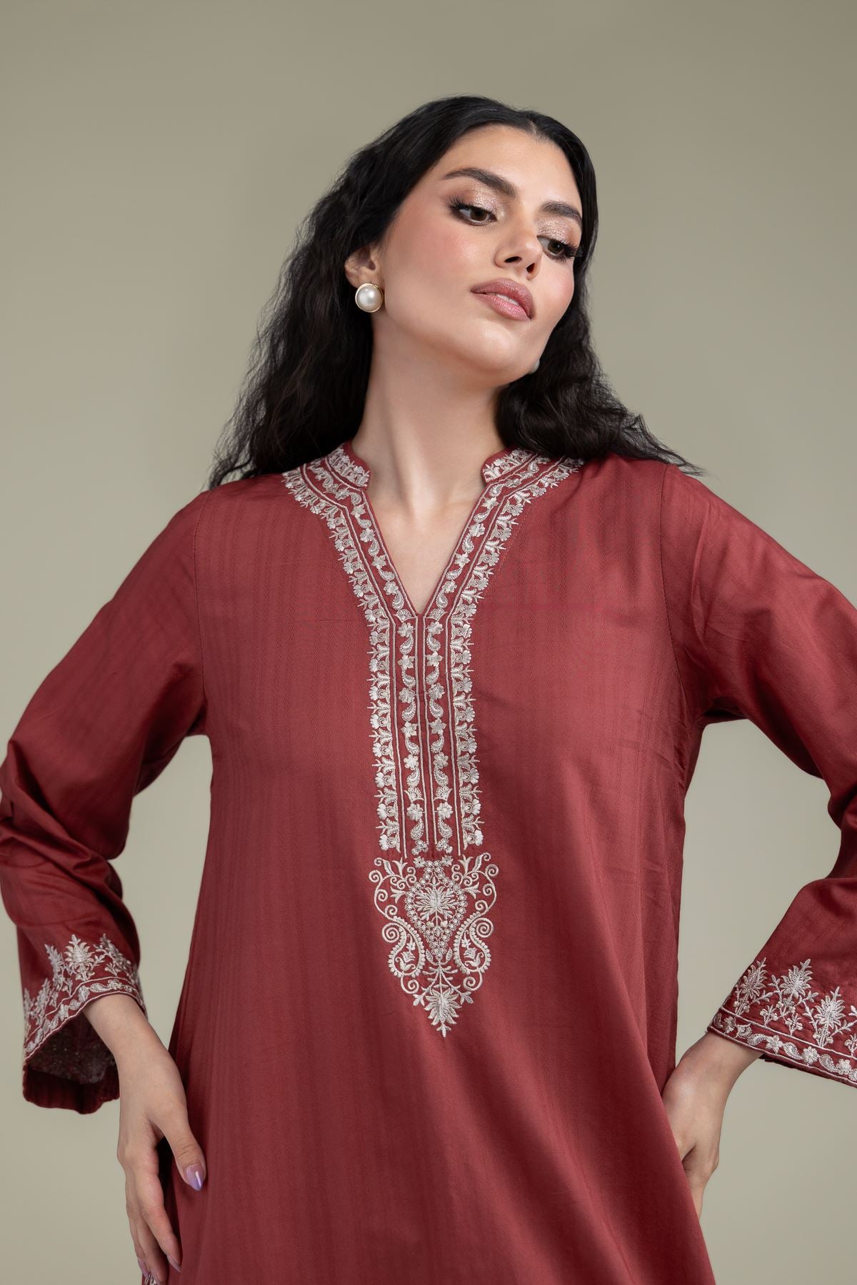 Longline V-Neck Kurta