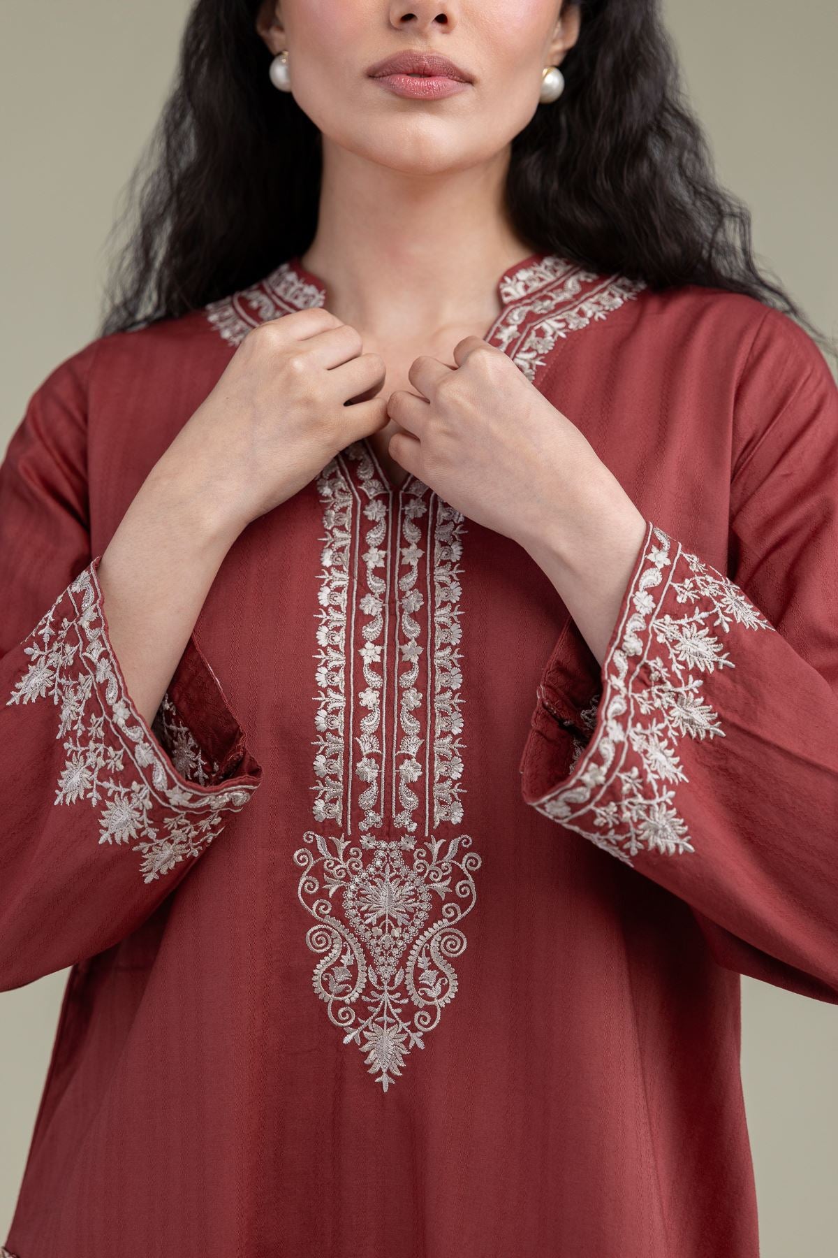 Longline V-Neck Kurta