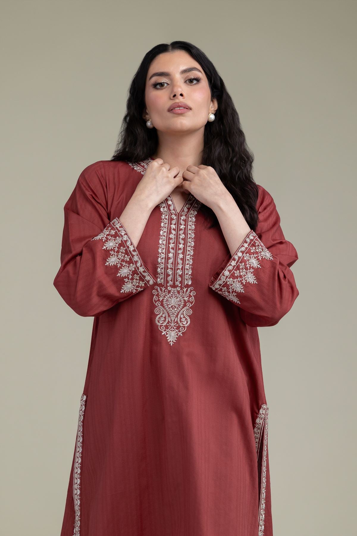 Longline V-Neck Kurta