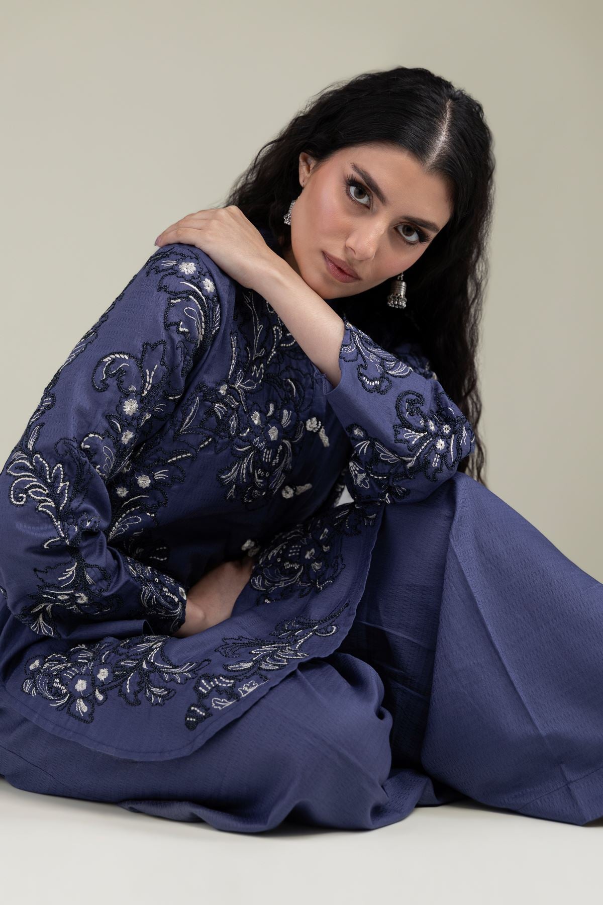 Short Floral Kurta