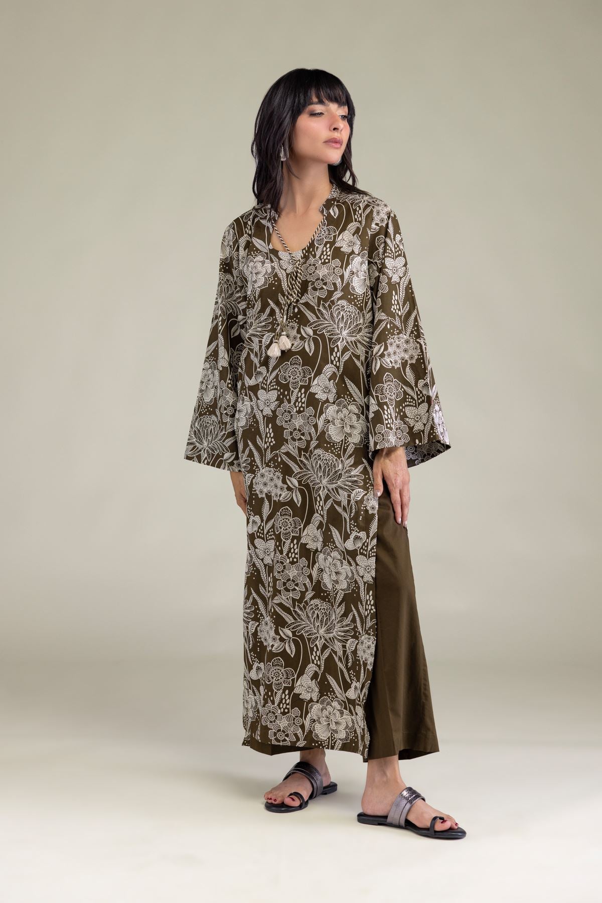Floral Olive Pants