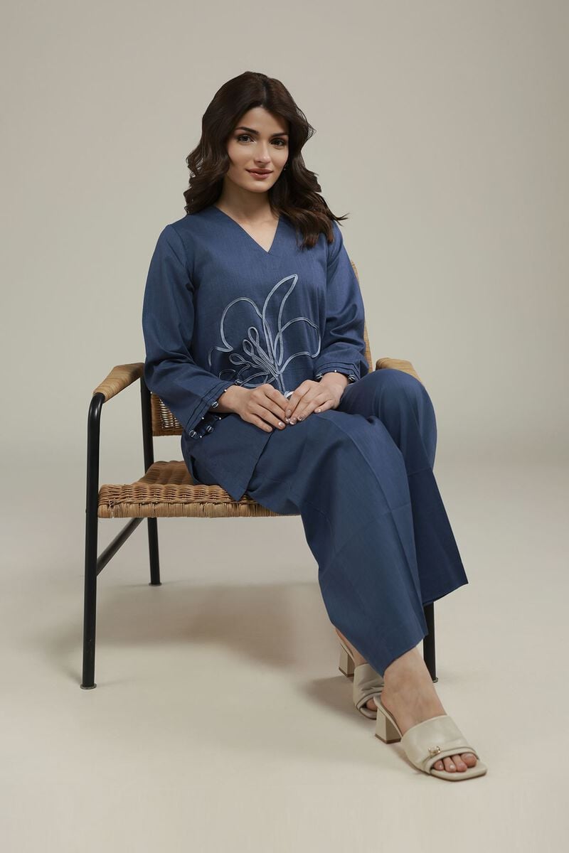 Floral V-Neck Kurta