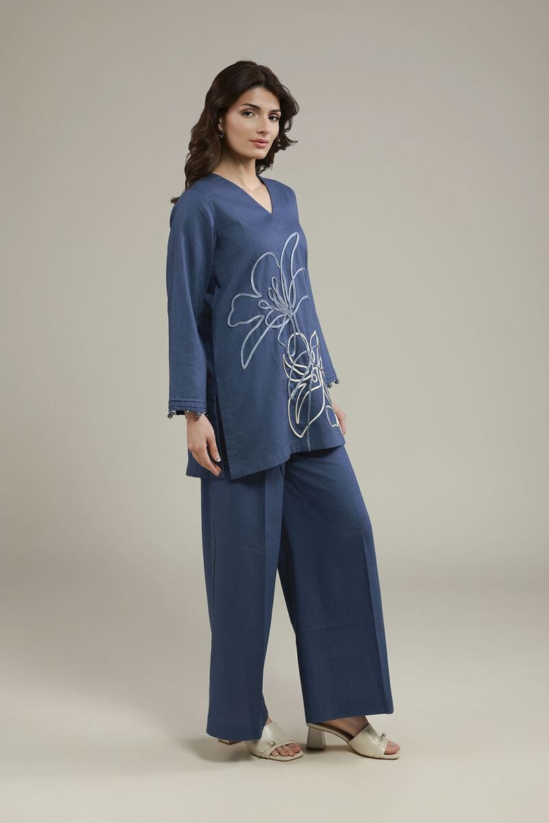 Floral V-Neck Kurta