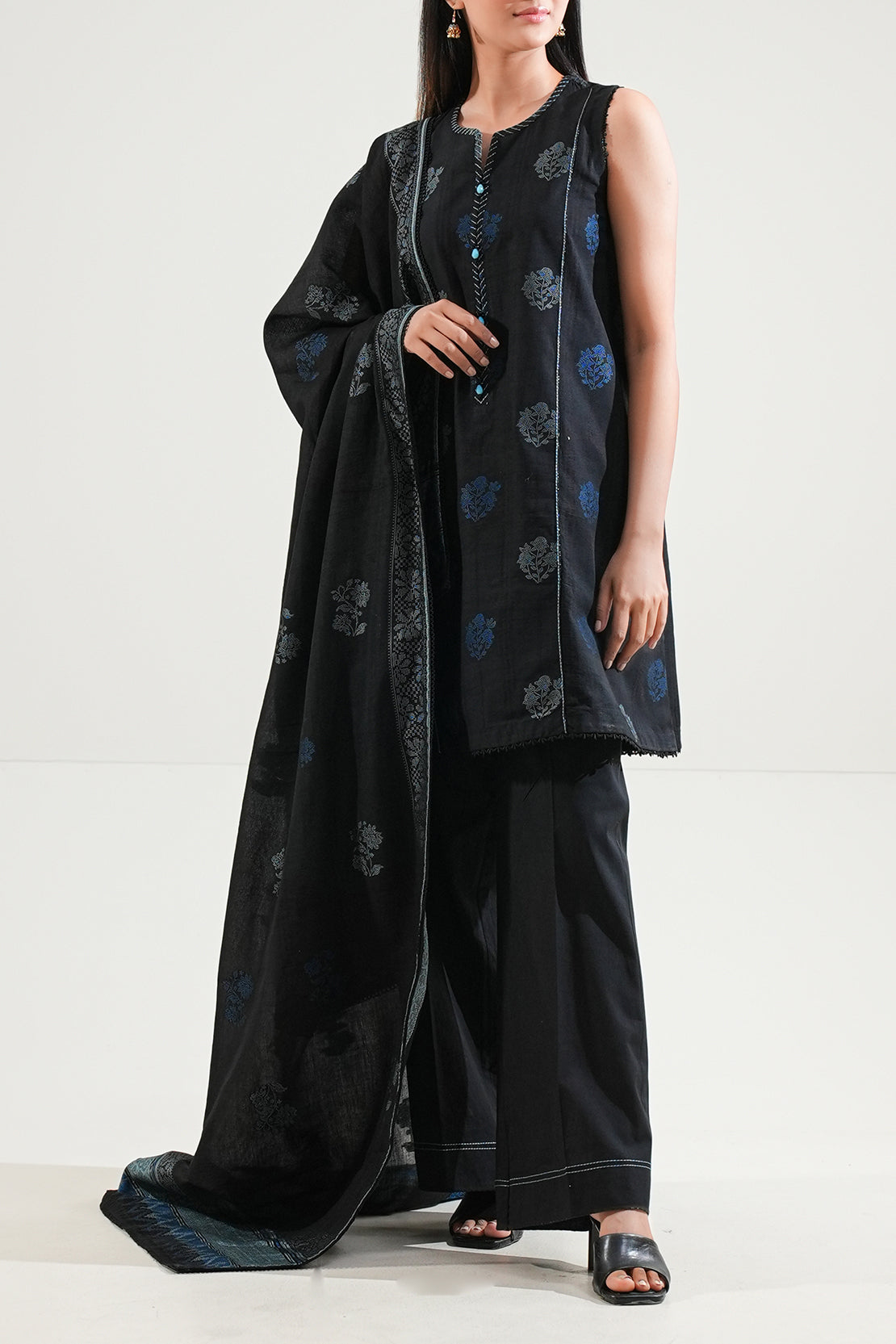 Unstitched Jacquard Cotton 3 Piece112062