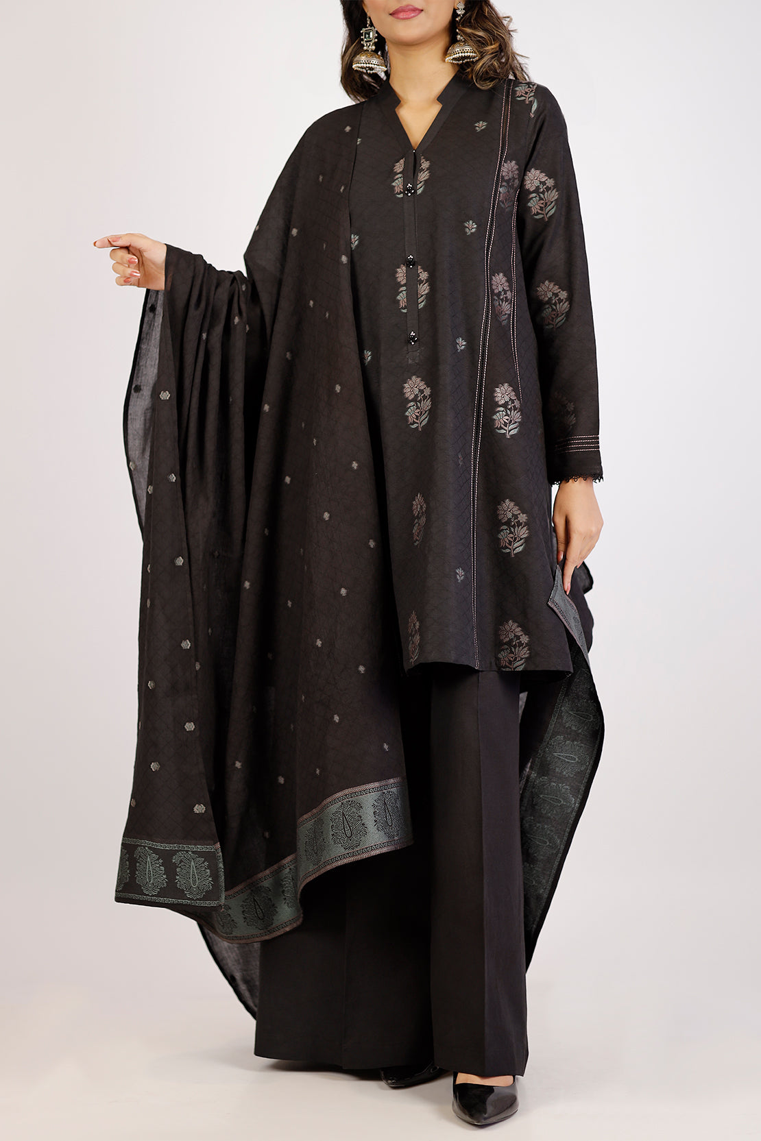 Unstitched Jacquard Cotton 3 Piece94270