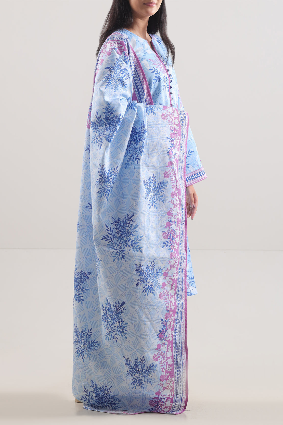 Unstitched Printed Cotton Khaddar 3 Piece114072