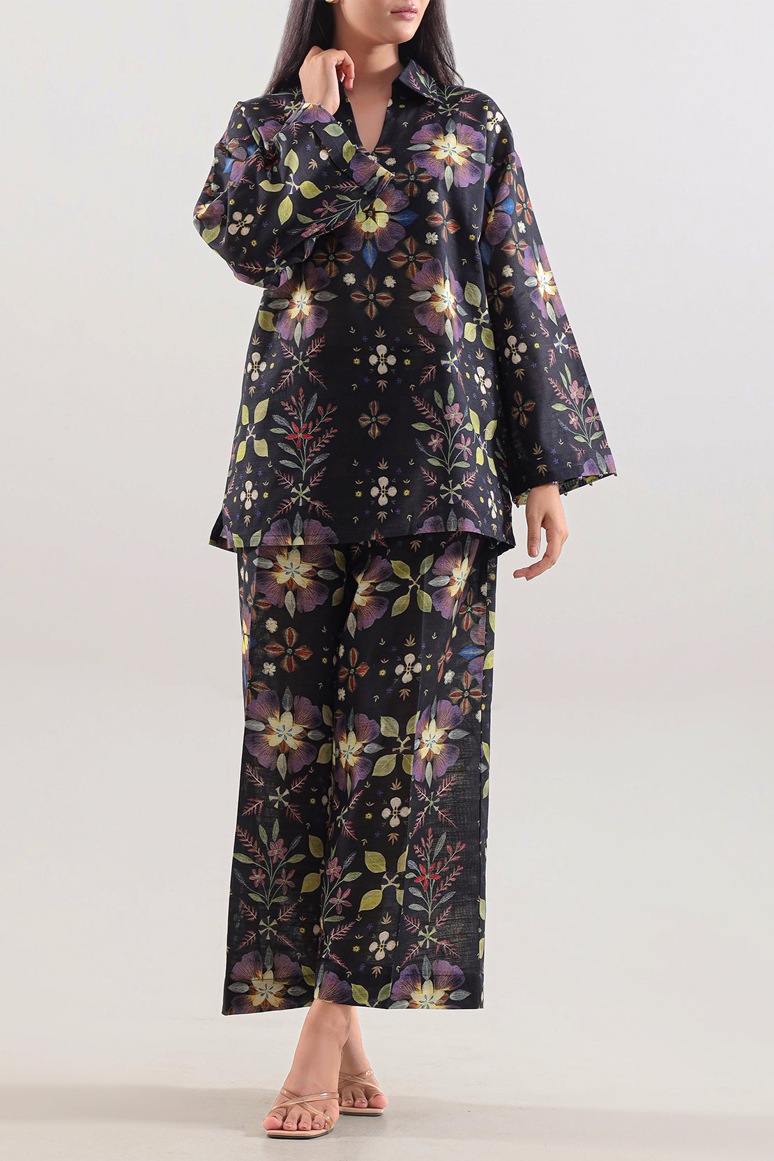 Unstitched Printed Khaddar 2 Piece (Shirt/Trouser)122298