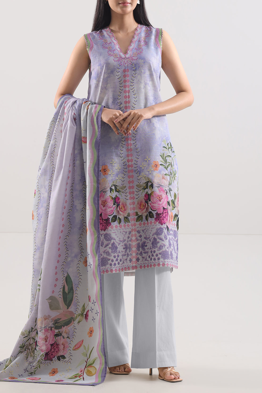 Unstitched Printed Warm Khaddar 3 Piece116762