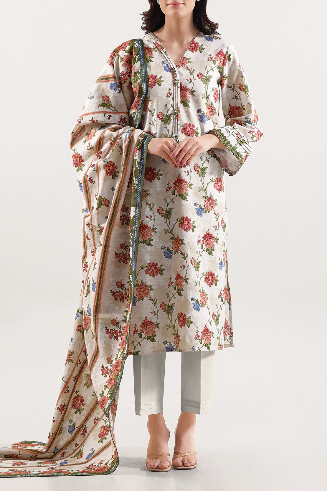 Unstitched Printed Warm Khaddar 3 Piece128273