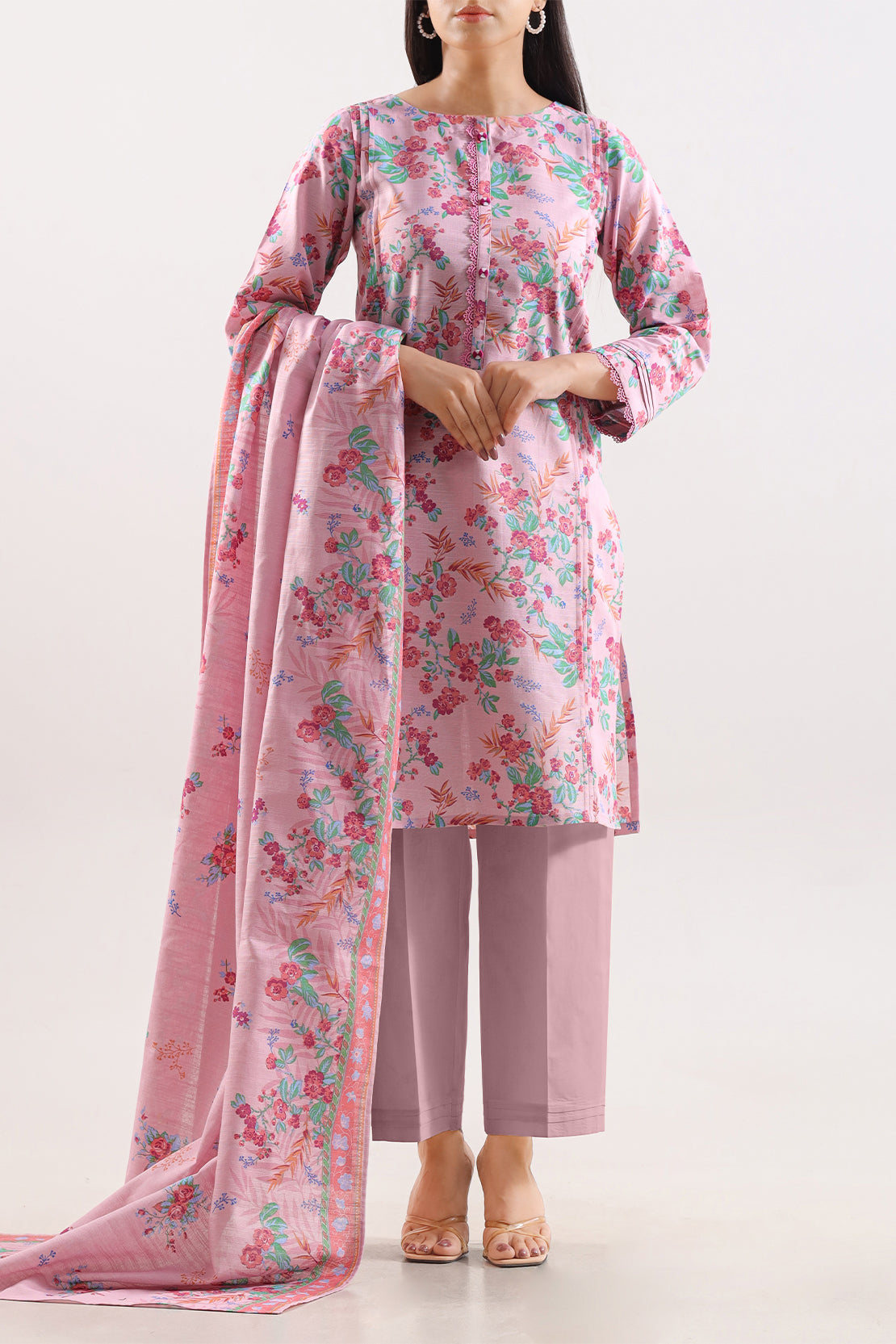 Unstitched Printed Warm Khaddar 3 Piece128276