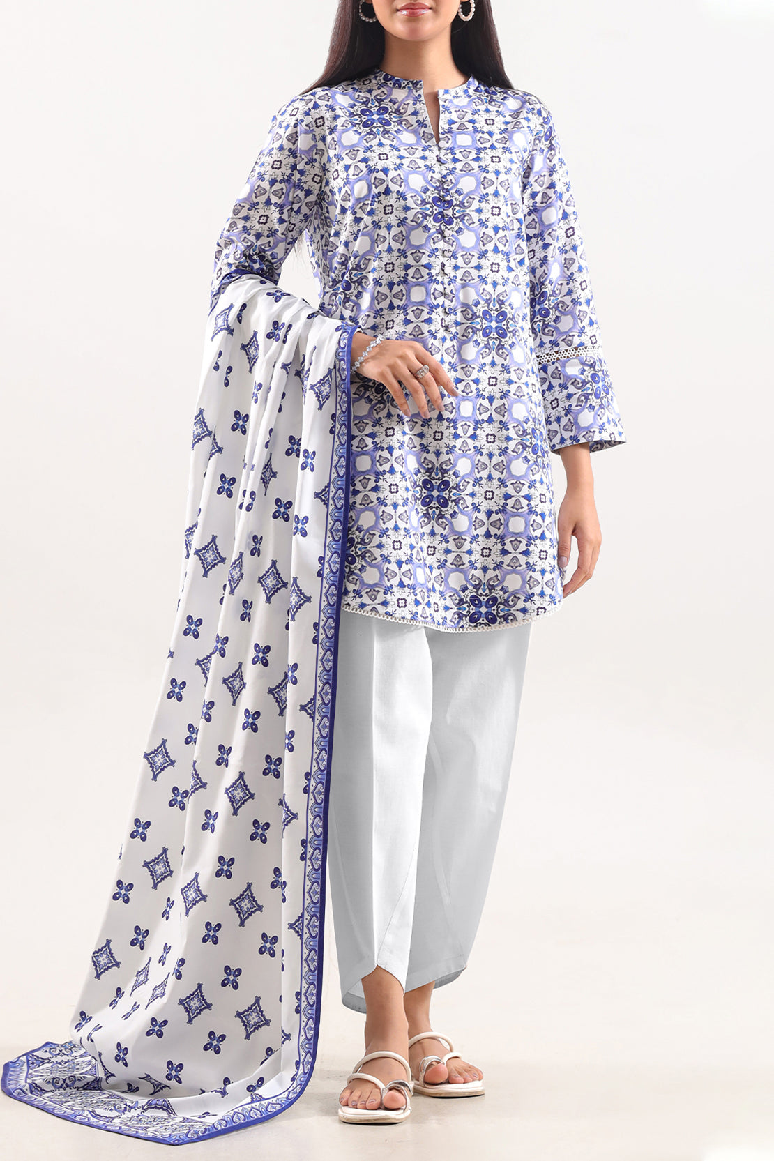 Unstitched Printed Warm Cotton 3 Piece128501