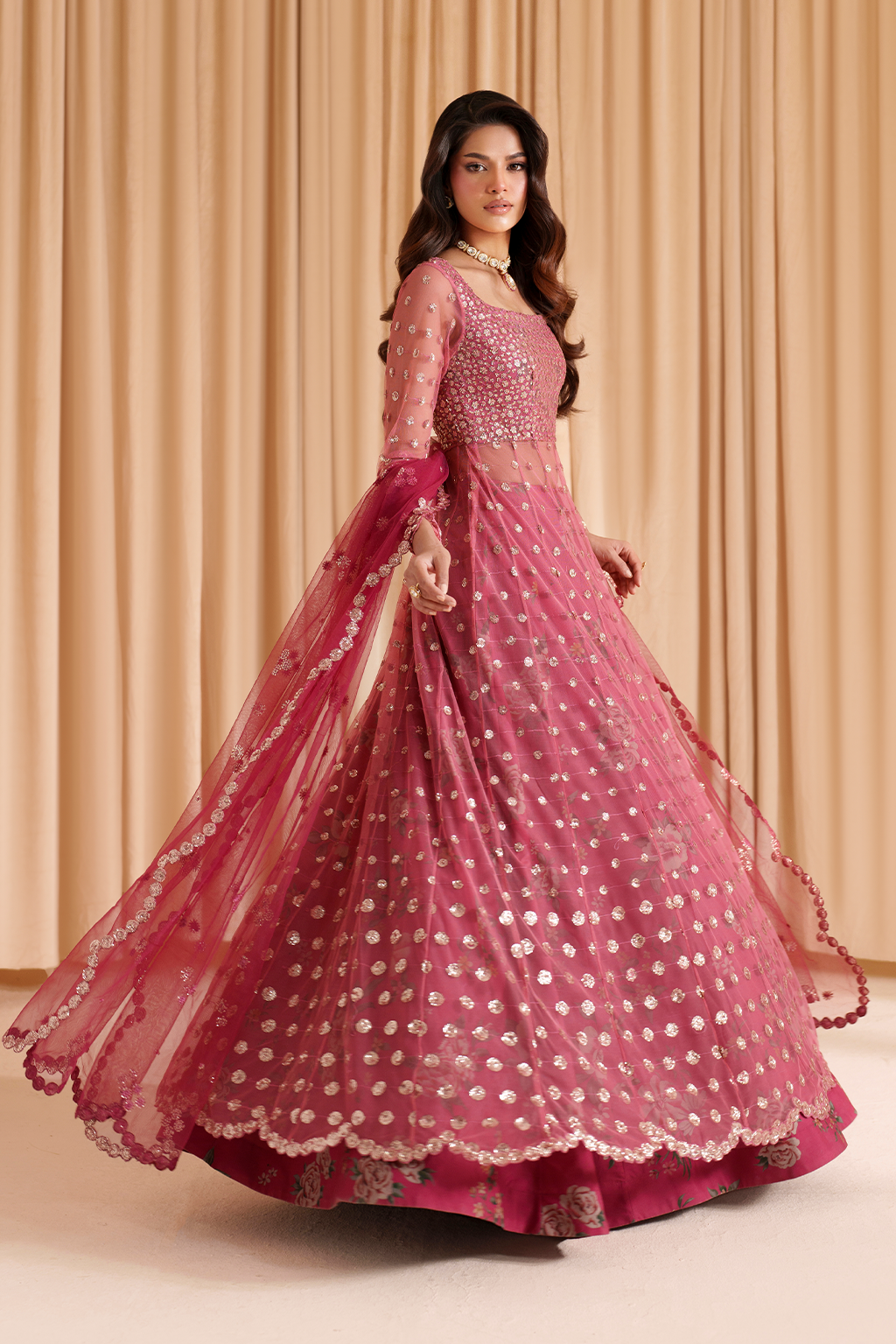 CC-72  Embroidered Net
