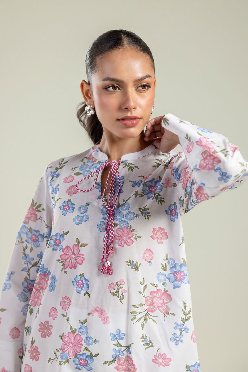 Keyhole Floral Kurta