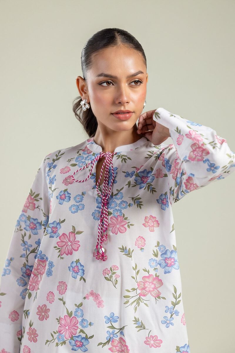 Keyhole Floral Kurta