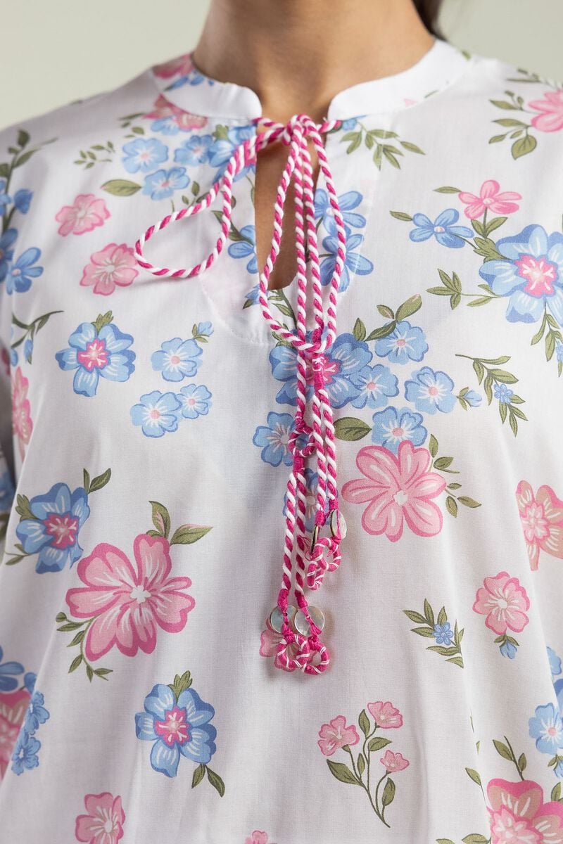 Keyhole Floral Kurta