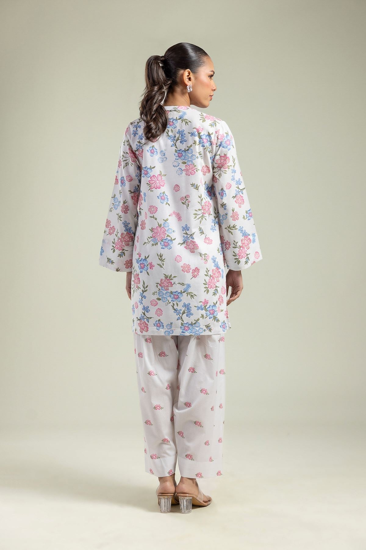 Keyhole Floral Kurta