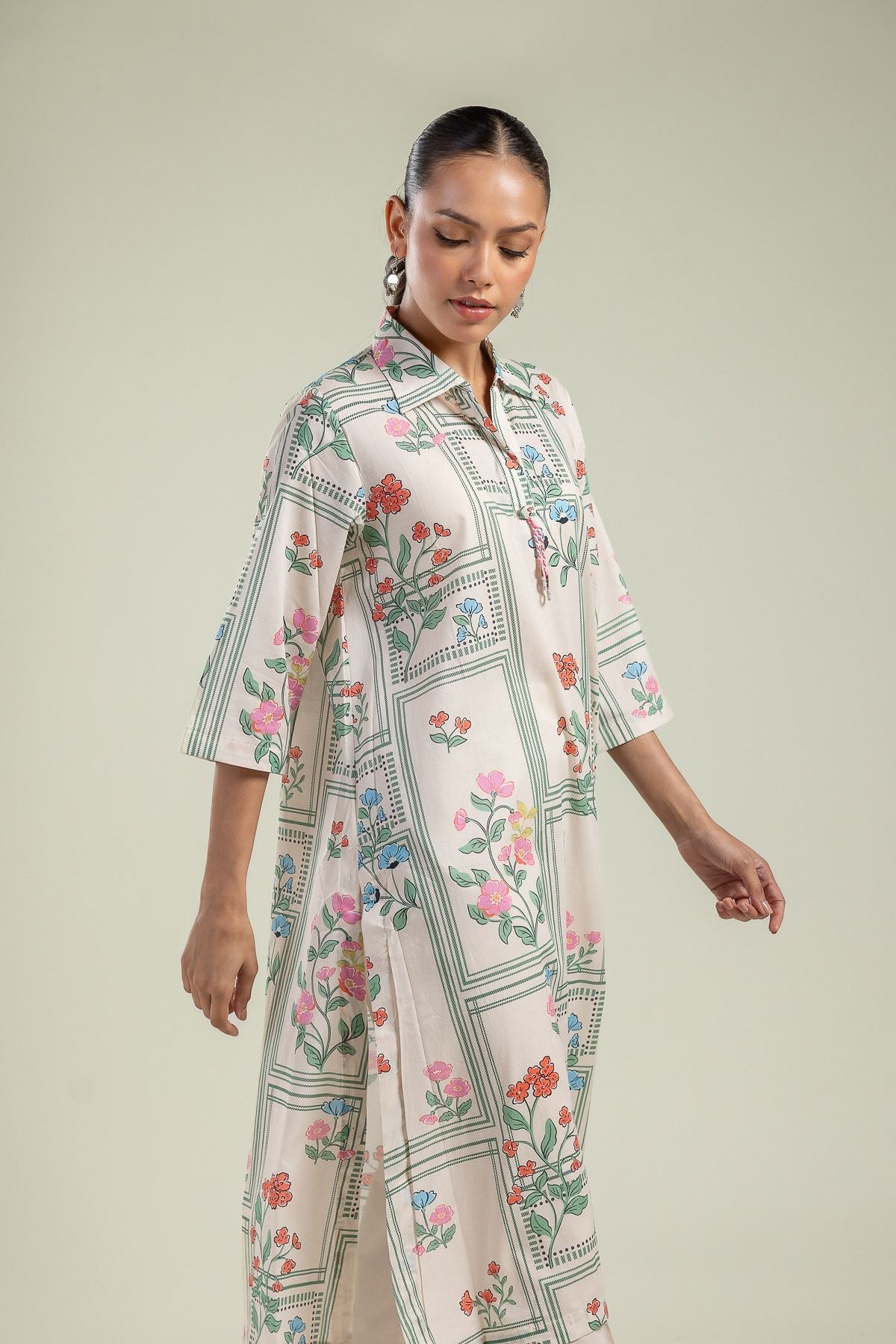 Floral Cambric Kurta