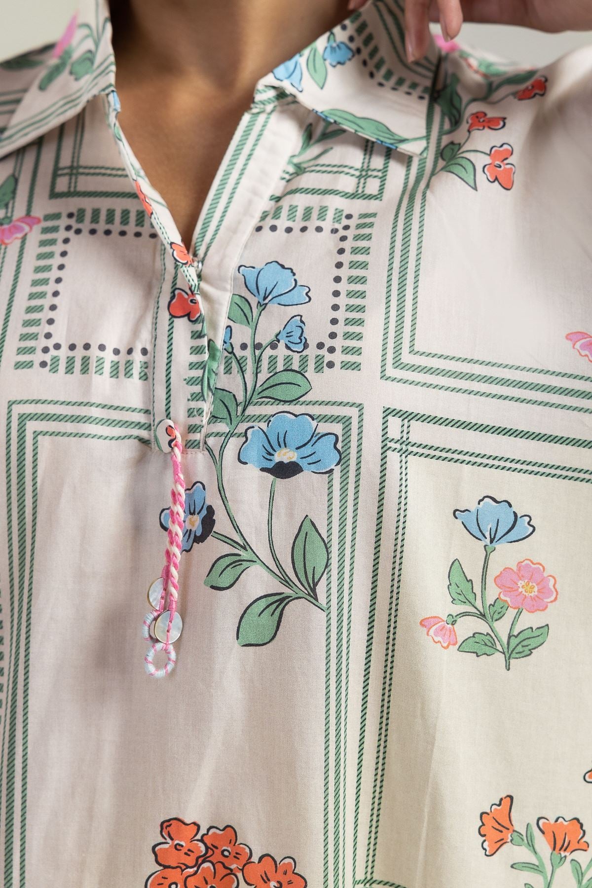 Floral Cambric Kurta