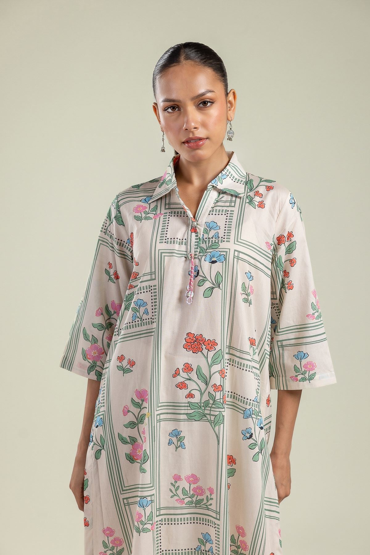 Floral Cambric Kurta