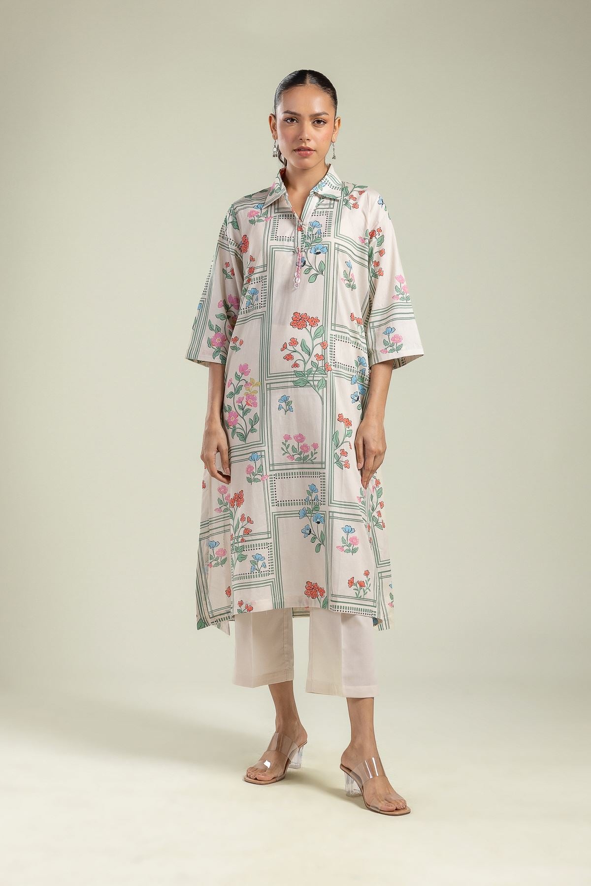 Floral Cambric Kurta