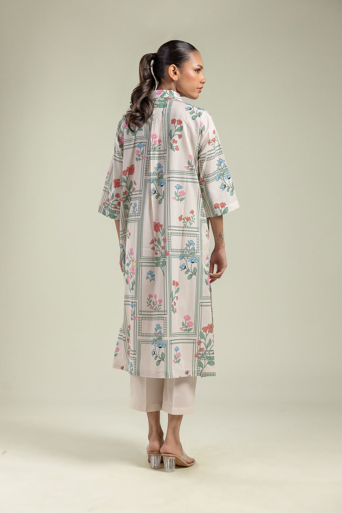 Floral Cambric Kurta