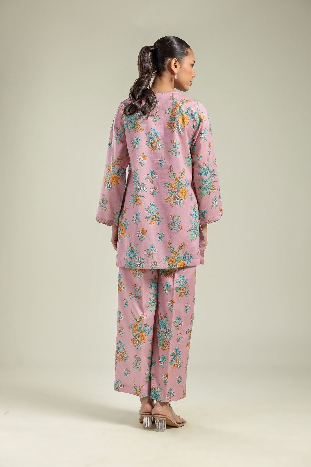 Floral V-Neck Kurta
