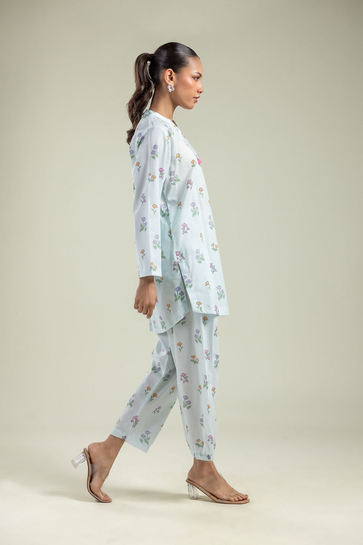 Blue Floral Shalwar