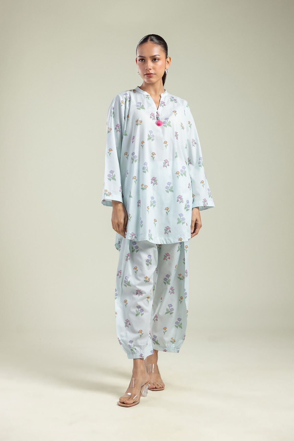 Blue Floral Shalwar