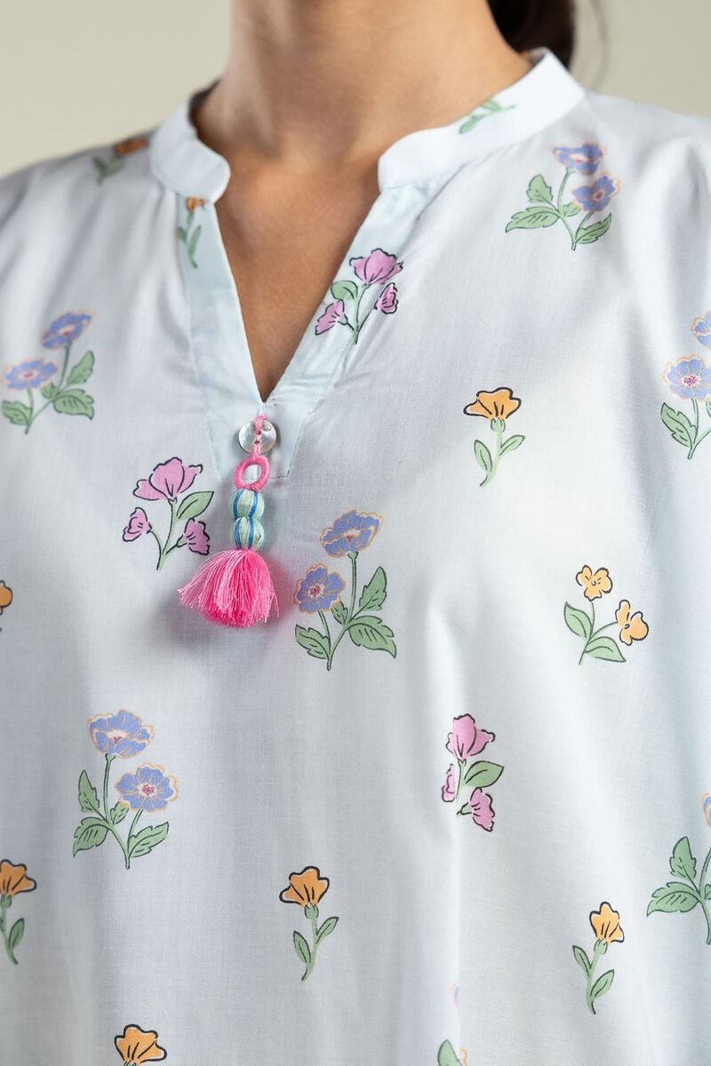 Floral Cambric Kurta