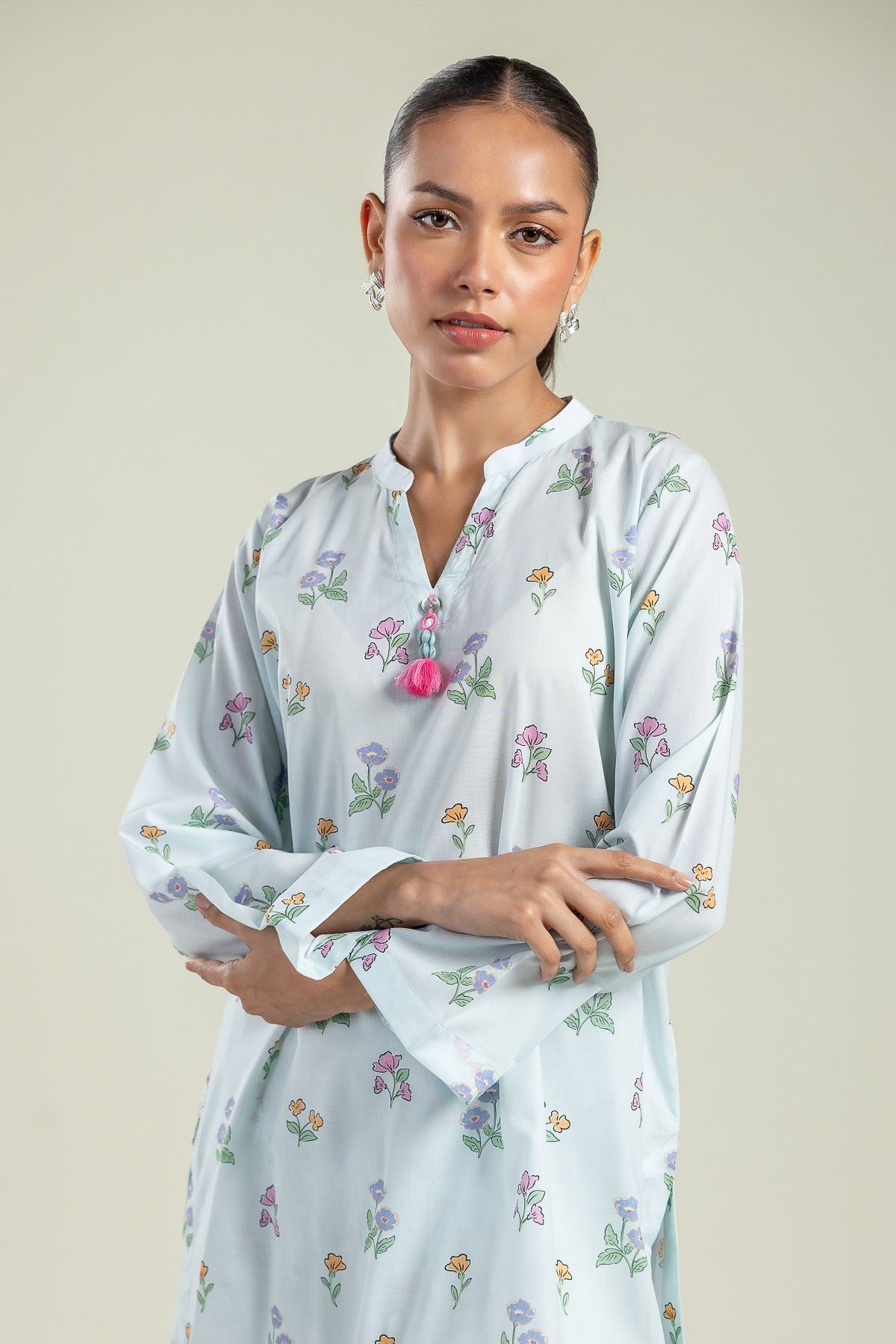 Floral Cambric Kurta