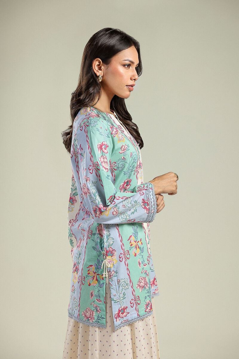 Floral V-Neck Kurta