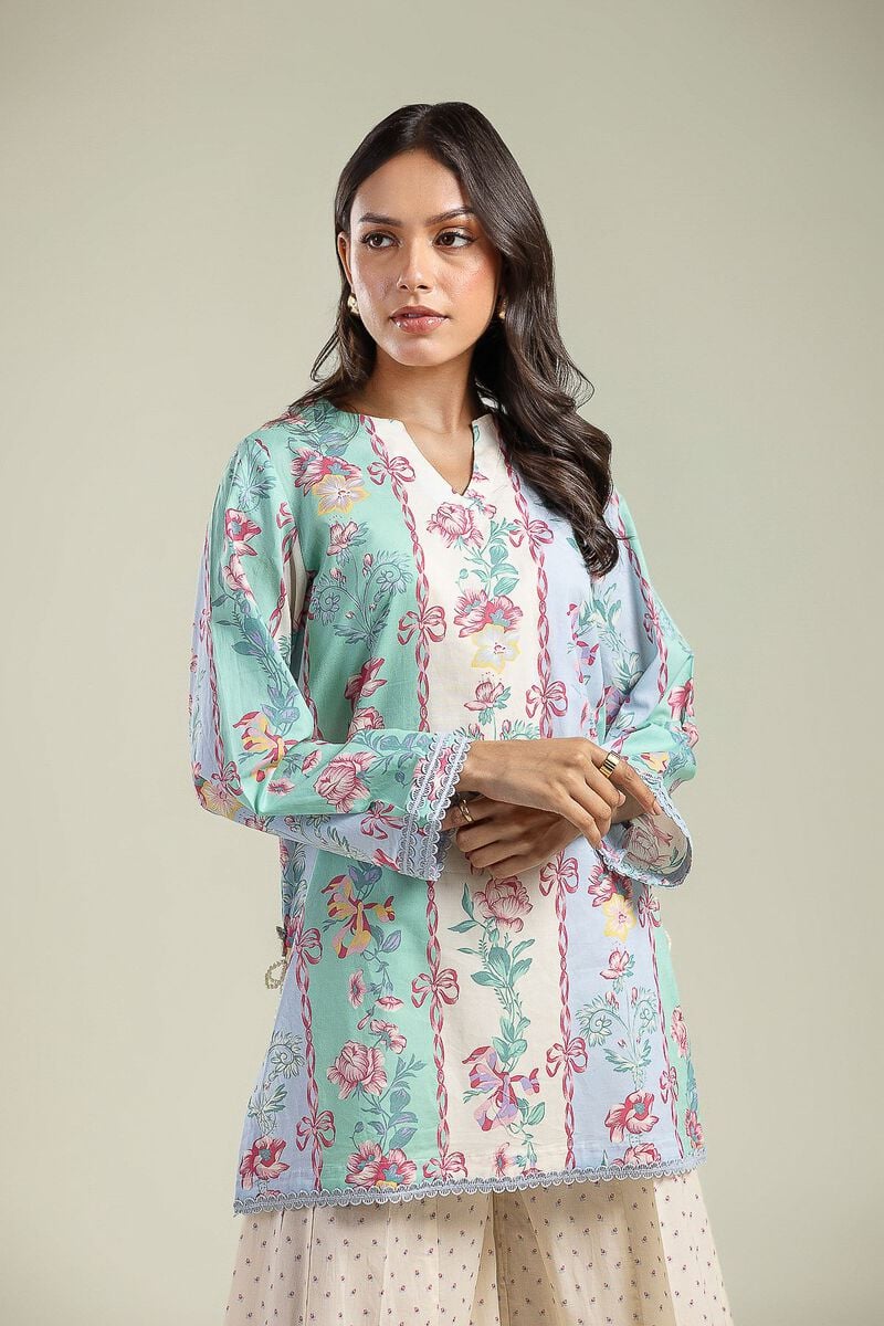 Floral V-Neck Kurta