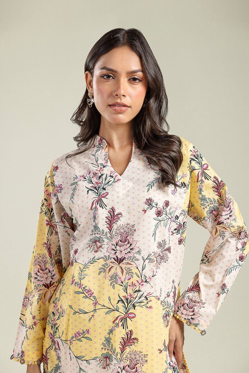 Short Floral Kurta